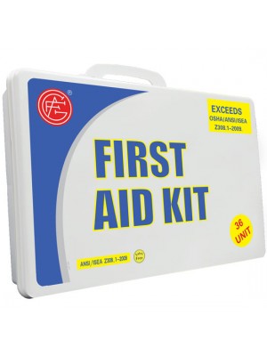 36 Unit Unitized Plastic ANSI First Aid Kit