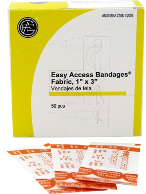 Easy Access Bandage Fabric Bandage, 1"x3", 50/Box