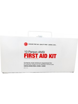 10 Person ANSI 2009 Bulk Metal First Aid Kit 