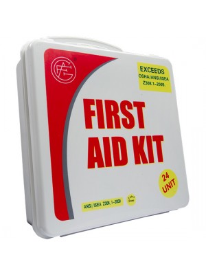 24 Unit Unitized Plastic ANSI First Aid Kit