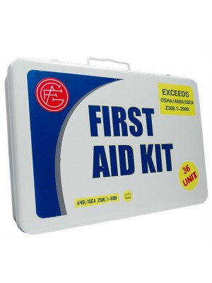36 Unit Unitized Metal ANSI First Aid Kit
