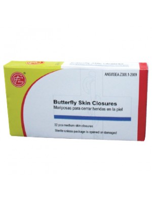 Butterfly Bandage, Medium, 32 pieces/box