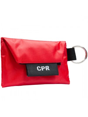 Mini Carrying Case with Key Ring, CPR Barrier & Pair of Vinyl Gloves